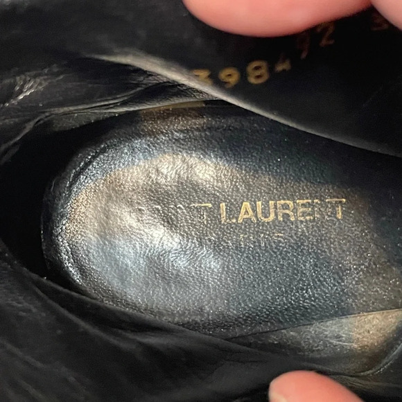 Saint Laurent YSL French 85 Studded Ankle Booties Size EU 37 US 7 Calfskin Boots - Picture 14 of 14